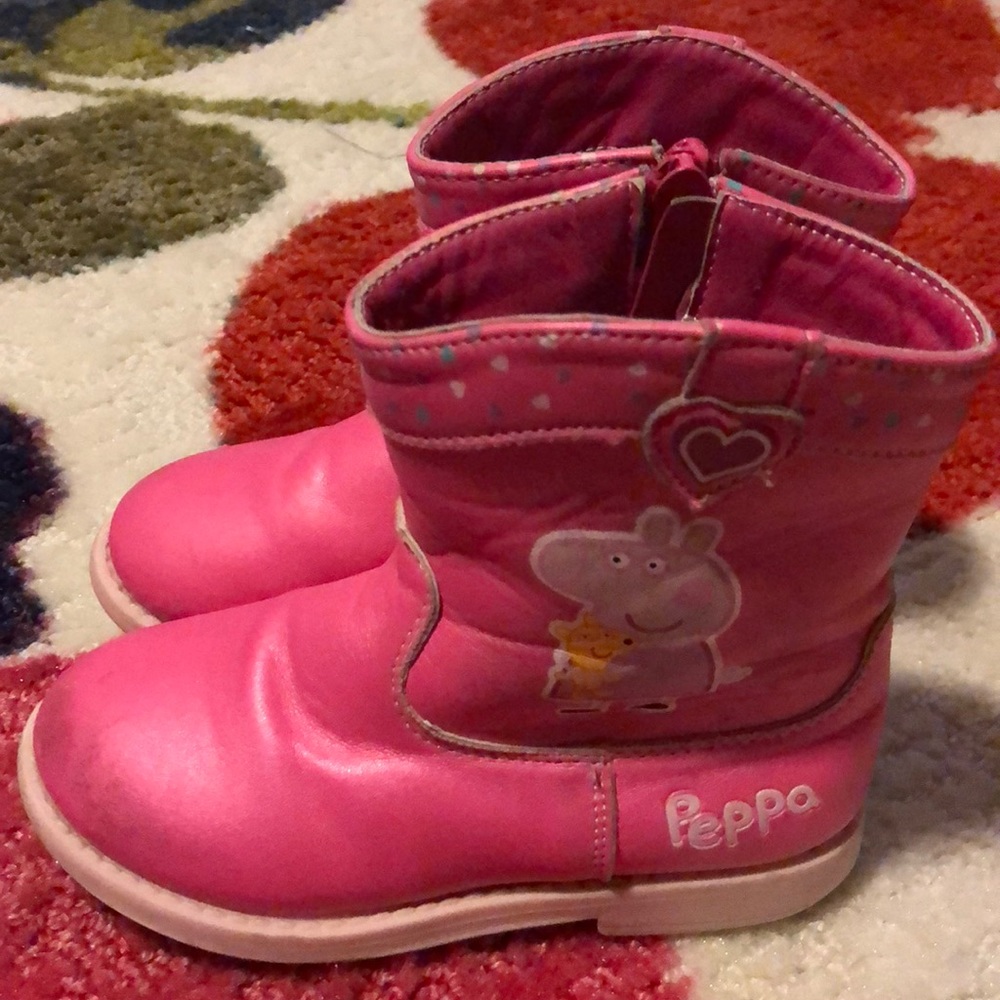 Peppa pig pink boots
